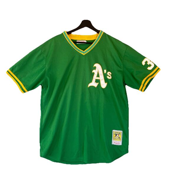 Mitchell & Ness Money Miller Oakland A's Cooperstown Collection Jersey Sz XL - Picture 1 of 6